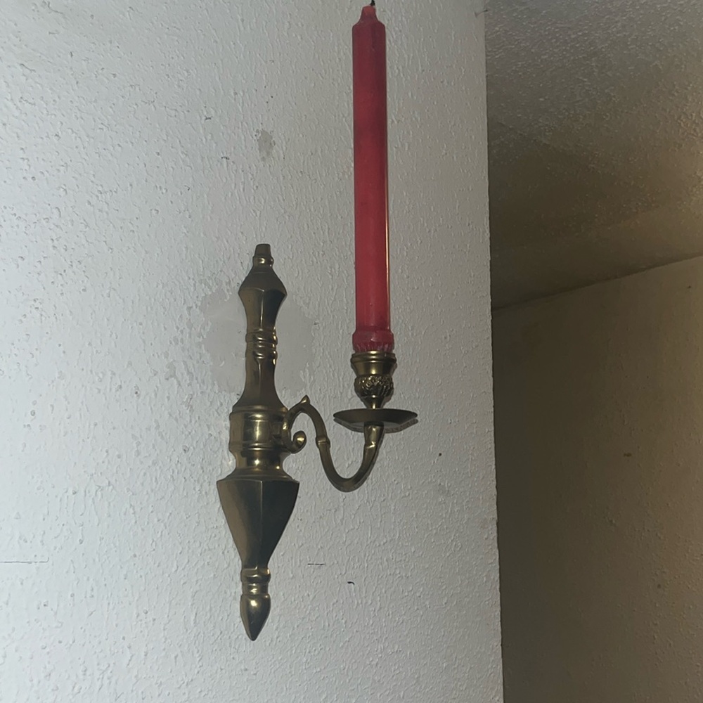 Solid Brass Candlestick Holder